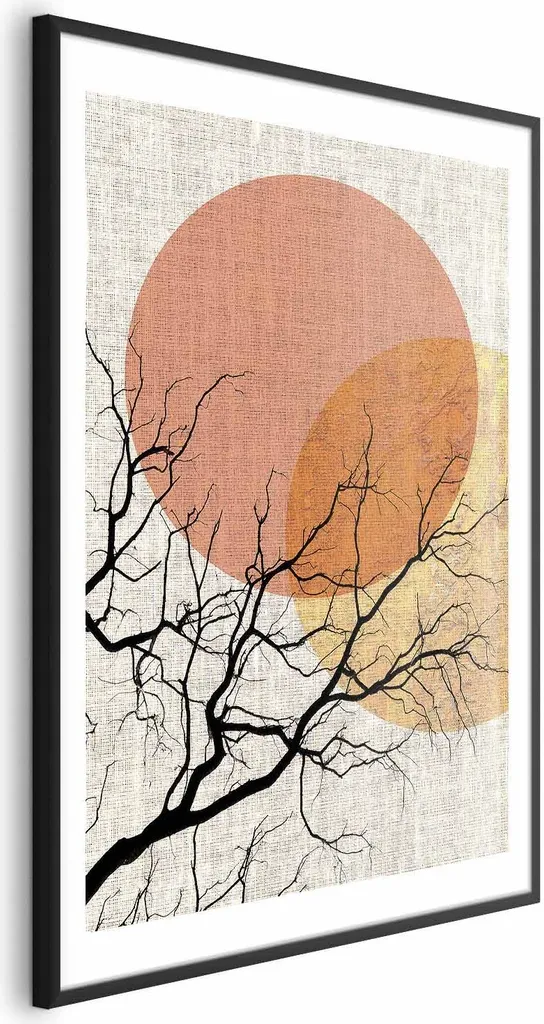 Poster a doppia luna 60x90 cm con cornice nera con margine