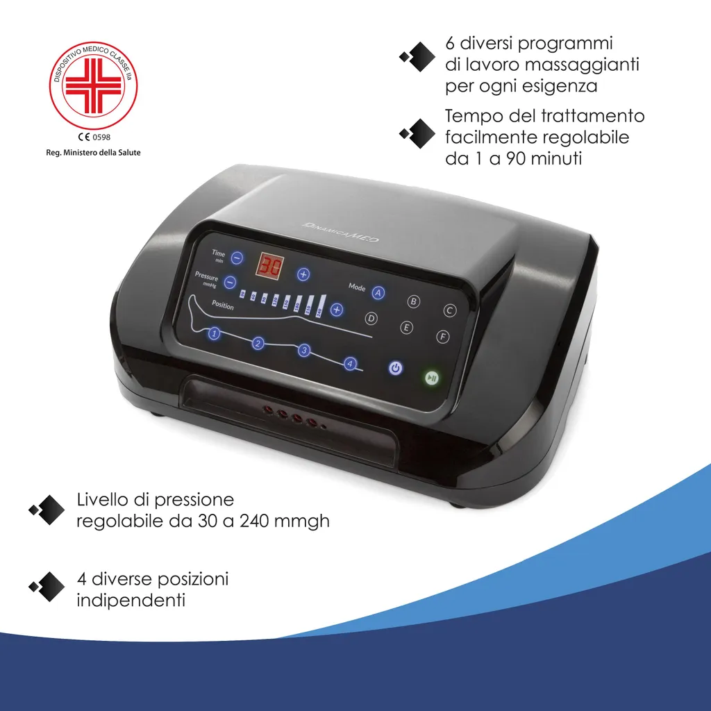 Pressothérapie Dinamicamed PRO 4.0 avec 6 Programmes et Bande Ventrale - 5