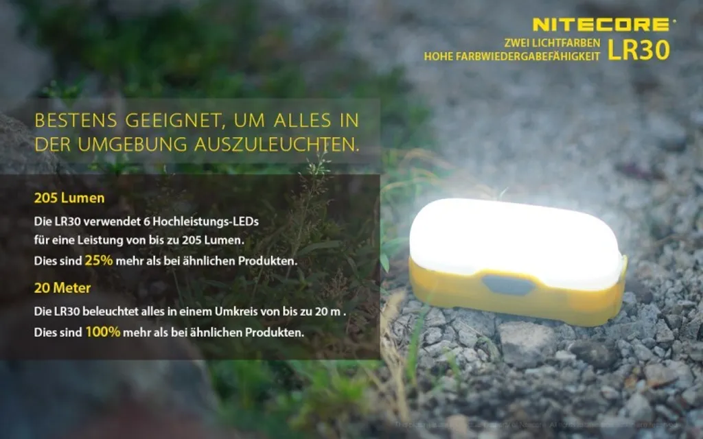 Lanterne de Camping Nitecore LR30 Lampe de Tente Mobile à Diffusion 360° - 6