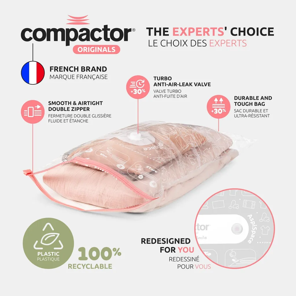 Sacs de compression sous vide pour couettes et vêtements - Pack de 10 - 3