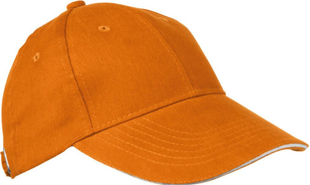 Baumwoll-Basecap 6 Panel heavy-brushed Baumwolle / Farbe: orange