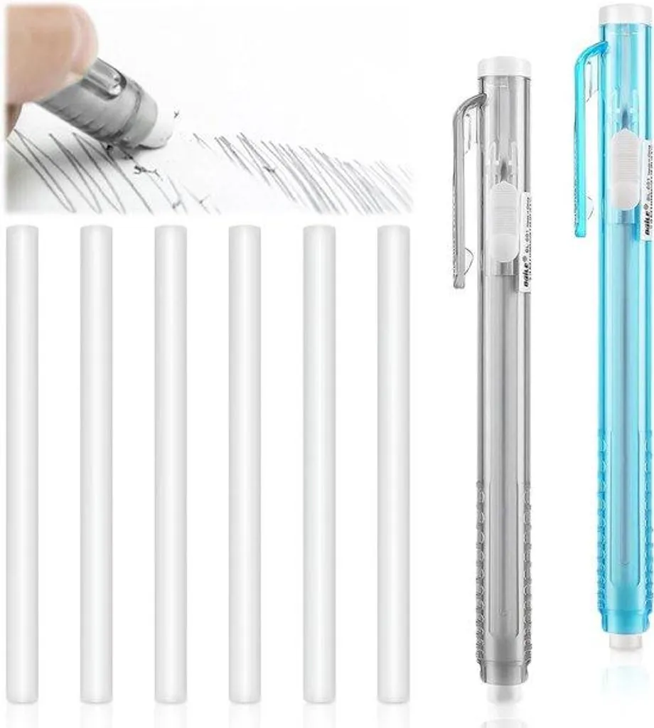 Crayon à puce pour enfants avec mécanisme à clic et 6 recharges