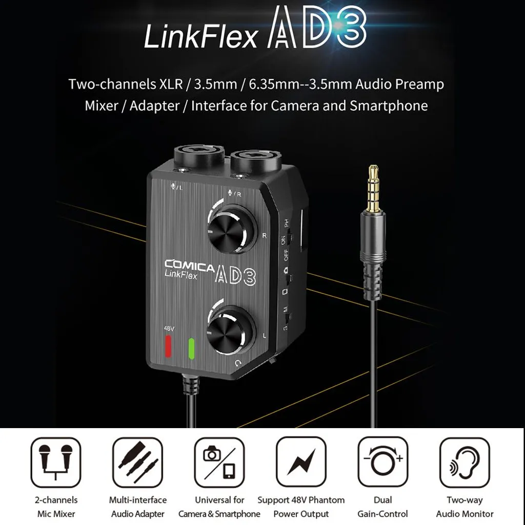 Interface Audio pour Interview et Podcast sur DSLR CoMica LINKFLEX - 4