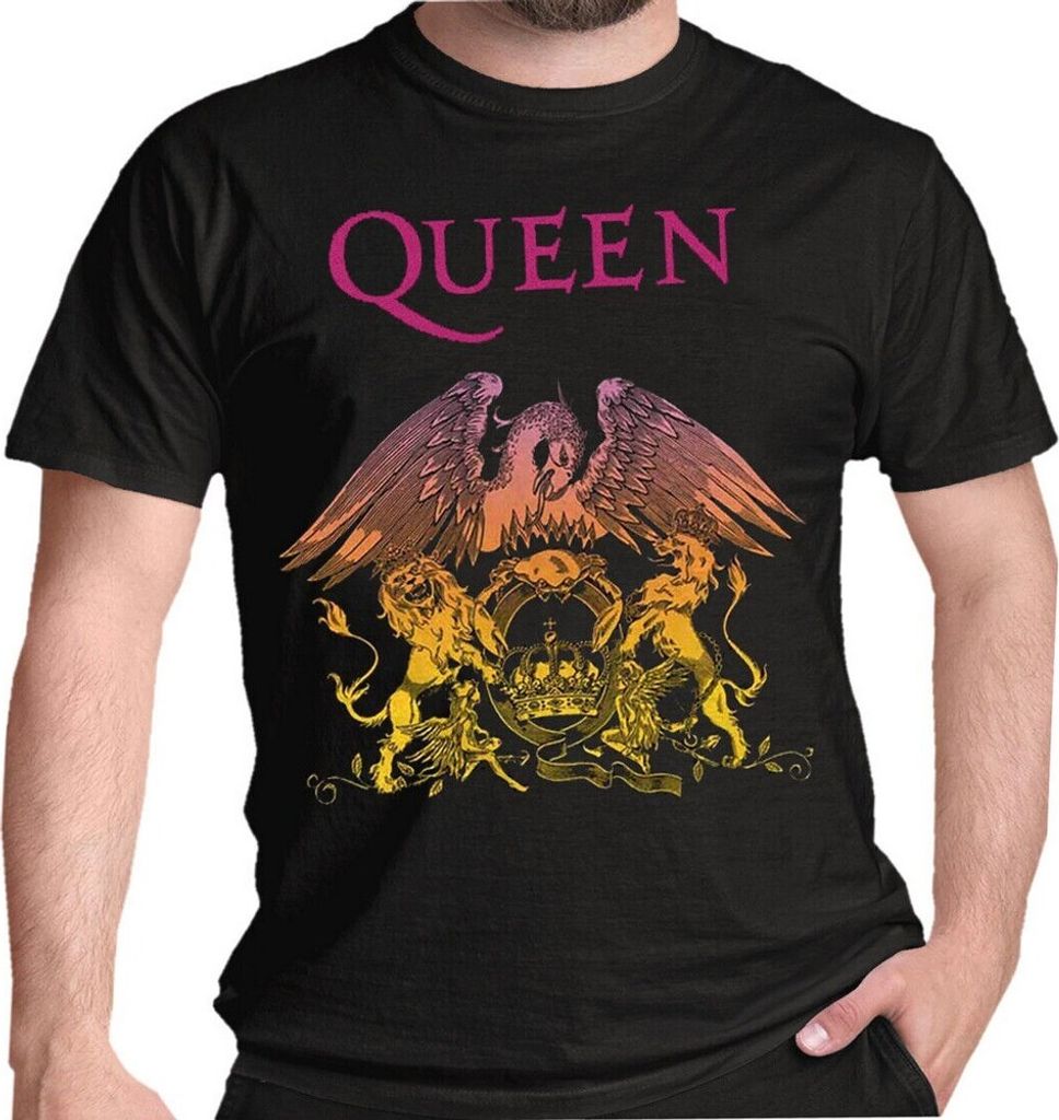 Queen - T-Shirt für Herren/Damen Uni RO279 (L) (Schwarz)
