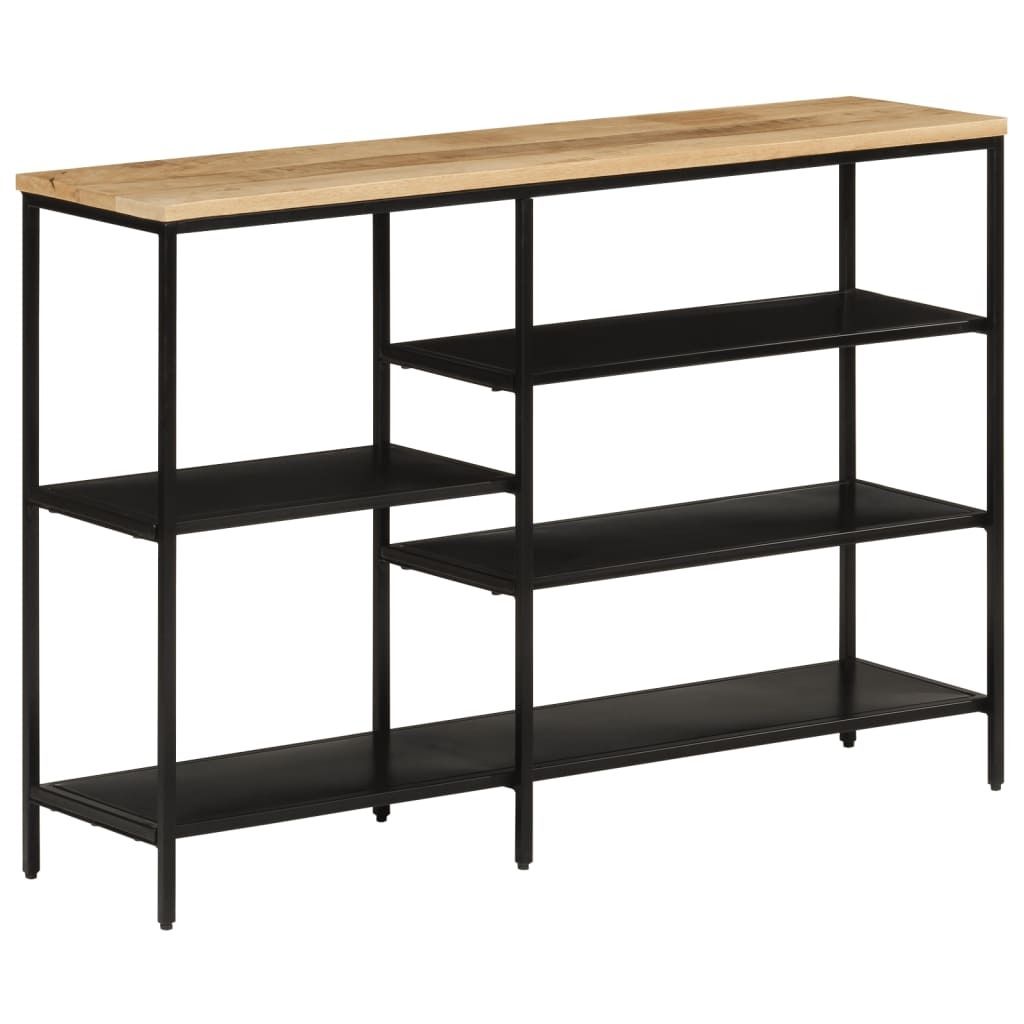 HOMMIE Konsolentisch - modernes Design - Flurtisch/Beistelltisch - 110x30x75cm Raues Massivholz Mango und Eisen DE782930 - Konsolentische