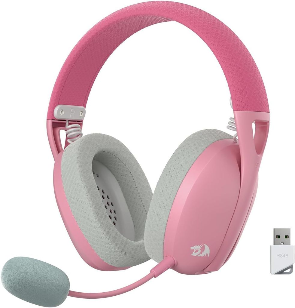 Wireless Gaming Headset - Leichtgewicht - 7.1 Surround Sound - 40MM Treiber - Abnehmbares Mikrofon - Multi-Plattformen für PC, PS5/4/3, Switch