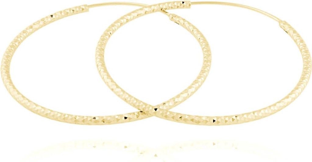Gold plated silver earrings rings SVLE0216XD5GO40 - Diameter: 3 cm
