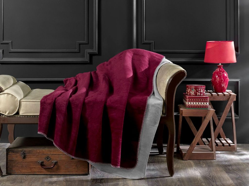 Coperta doubleface coperta accogliente 2 colori 150 x 200 Immagine del prodotto 