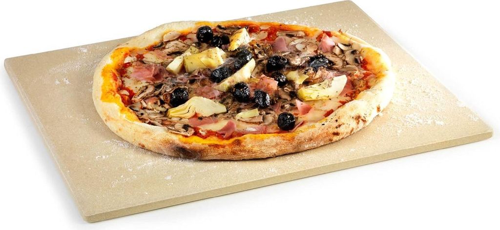 Pizzastein für den Grill - feuerfestes Keramik 1,2 cm Tablett 43 x 35,5 cm
