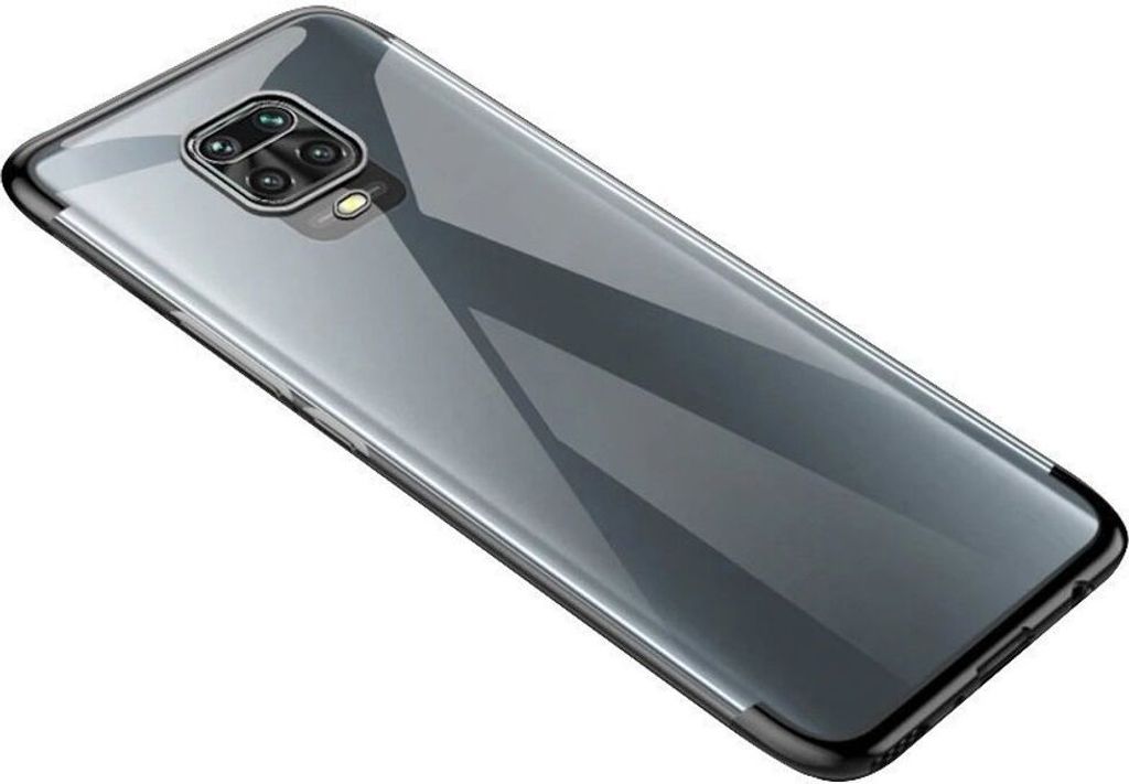 Clear Color Silikon Gel Electroplating frame Handyhlle Schutzhlle fr Motorola Moto G9 Play schwarz