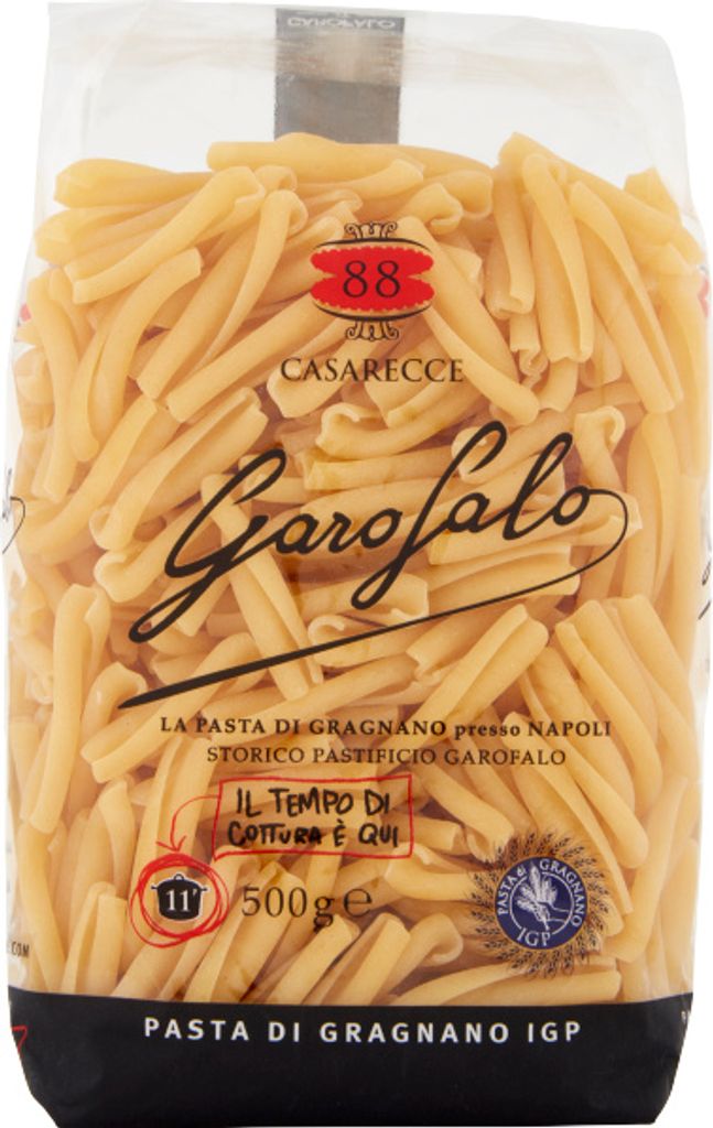 Garofalo Casarecce n° 88 IGP 500g - Pasta di Gragnano aus Hartweizengrieß - Gedrehte Nudeln aus Bronze-Matrize - Ideal für Pesto & Ragout