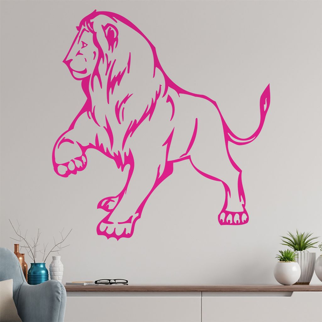 Löwe Wandtattoo in 6 Größen - Wandaufkleber Wall Sticker - Dekoration, Küche, Wohnzimmer, Schlafzimmer, Badezimmer