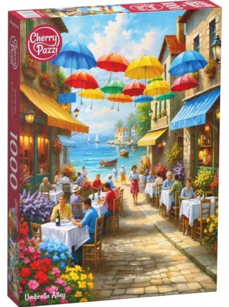 CHERRY PAZZI Puzzle Street mit Sonnenschirmen 1000 Stü ck