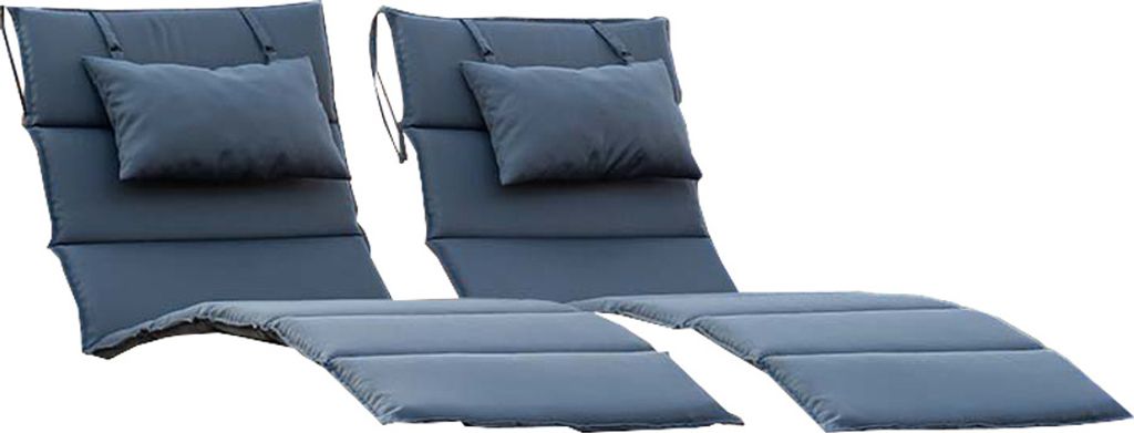 HOME DELUXE - Polsterauflagen TAIGA - 1x Auflage,Farbe: Anthrazit, ca. 190 x 60 x 4 cm I Sitzkissen, Polster, Auflagen
