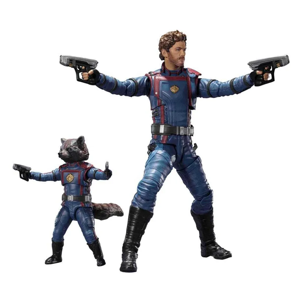 Pack Figurines articulées Star Lord & Rocket Gardiens de la Galaxie 3
