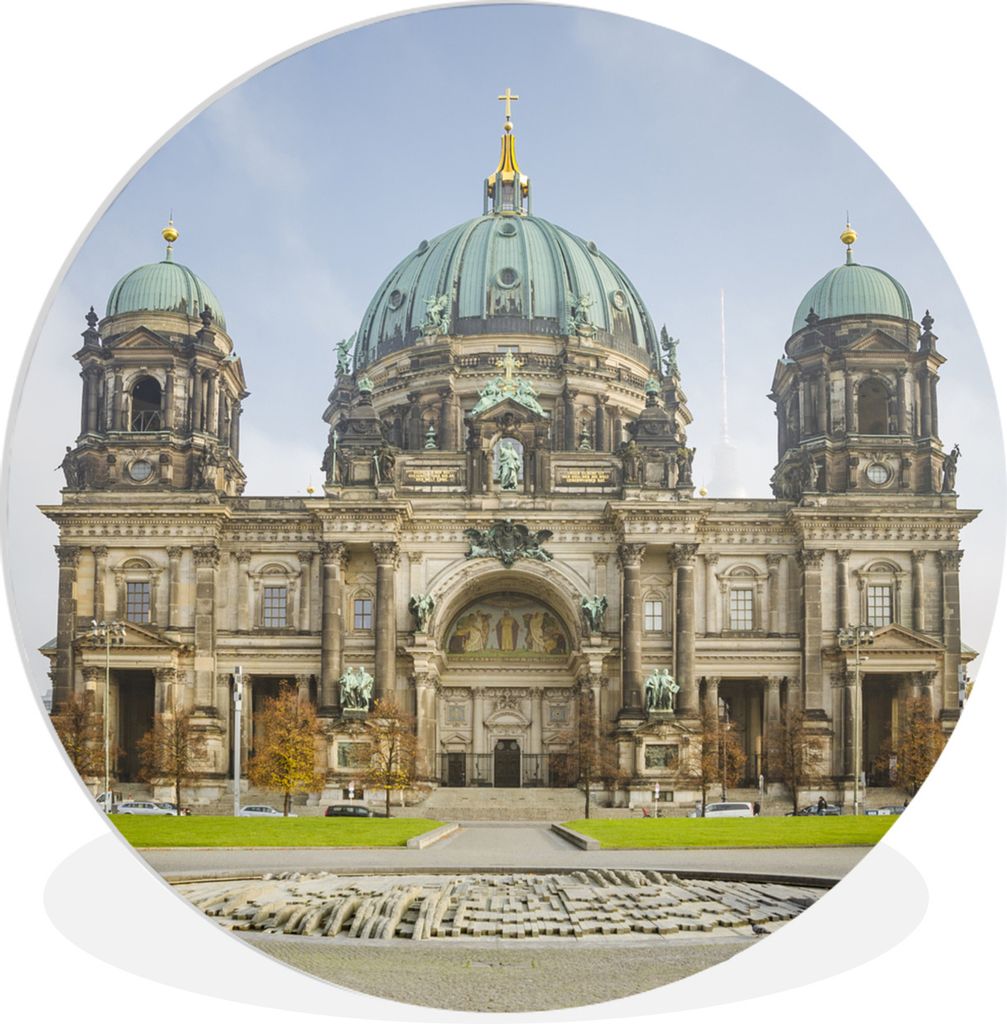 MuchoWow Rundes Wandbild - Runde Bilder Berlin - Dom - Architektur Ø 60 cm Kreis Wanddekoration Kunststoff - Wandkreis - Wandschmuck - Wand Krei...