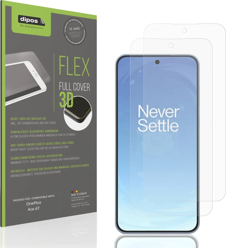 Pellicola Gaming OnePlus Ace 6T Opaca | Anti-Impronta Anti-Shock 2x