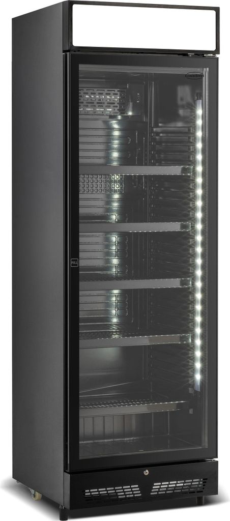 Kühlschrank 1 Glastür Schwarz Mit Canopy Sve-450 Blc Produktbild 