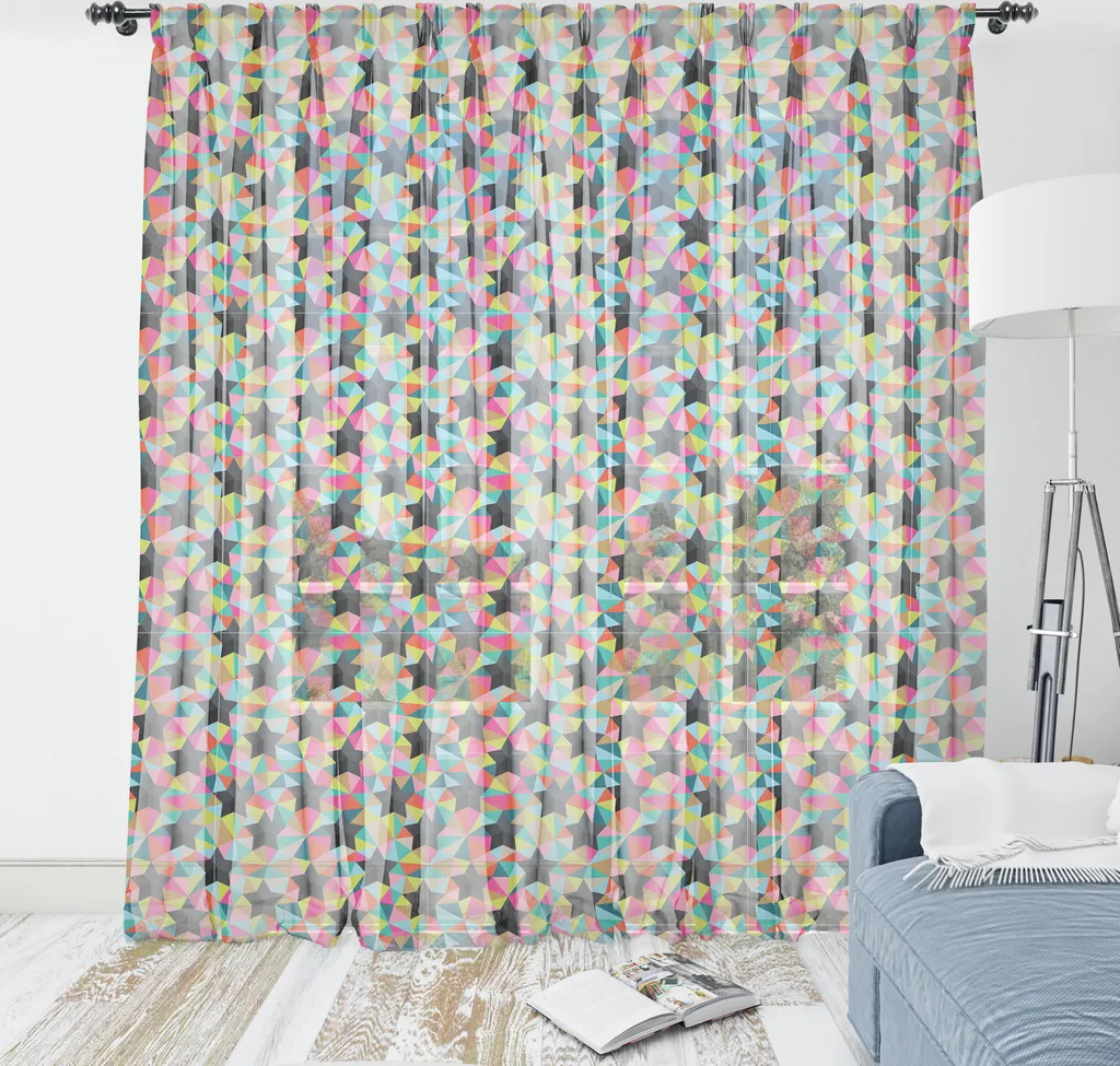 ABAKUHAUS Tessuto A Metraggio Elasticizzato - Forme Geometriche Astratte A Rombi, 3 Metri X 148 Cm, Maglia Multicolore Per Abbigliamento, Cucito Creativo E Arredamento
