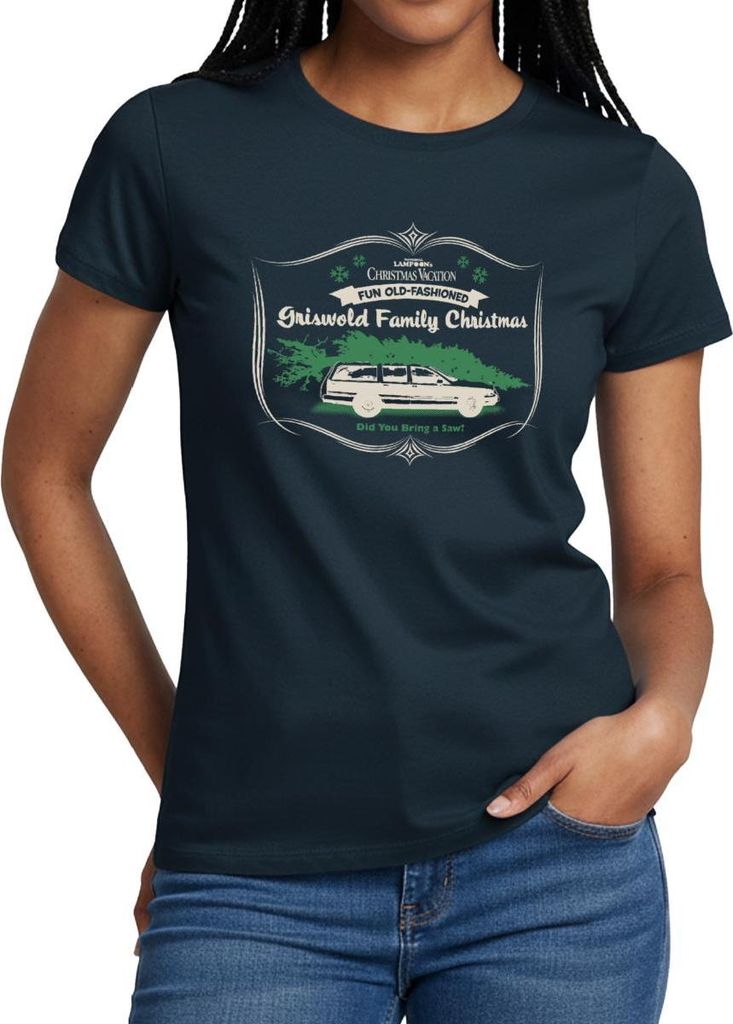 Spreadshirt Schöne Bescherung Hast Du Eine Säge Mitgebracht Frauen T-Shirt, S, Navy