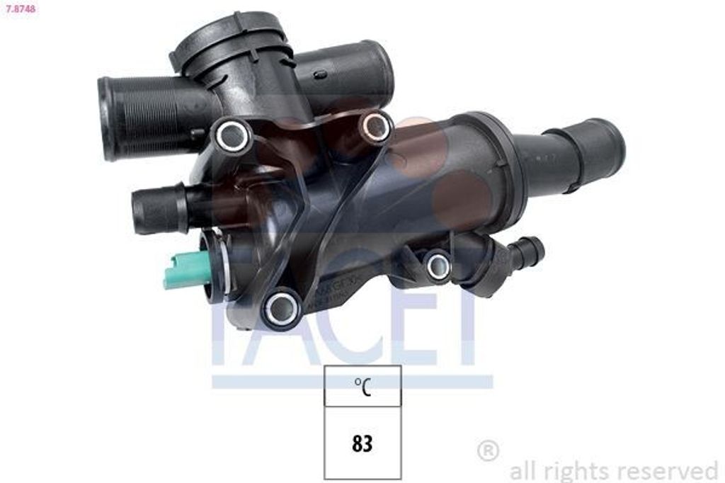 FACET Thermostat Kühlmittel 83°C für FORD MONDEO IV Turnier (BA7) Focus II Schrägheck (DA, HCP, DP) S-MAX (WA6) Focus II Kombi (DA, FFS, DS) GA...