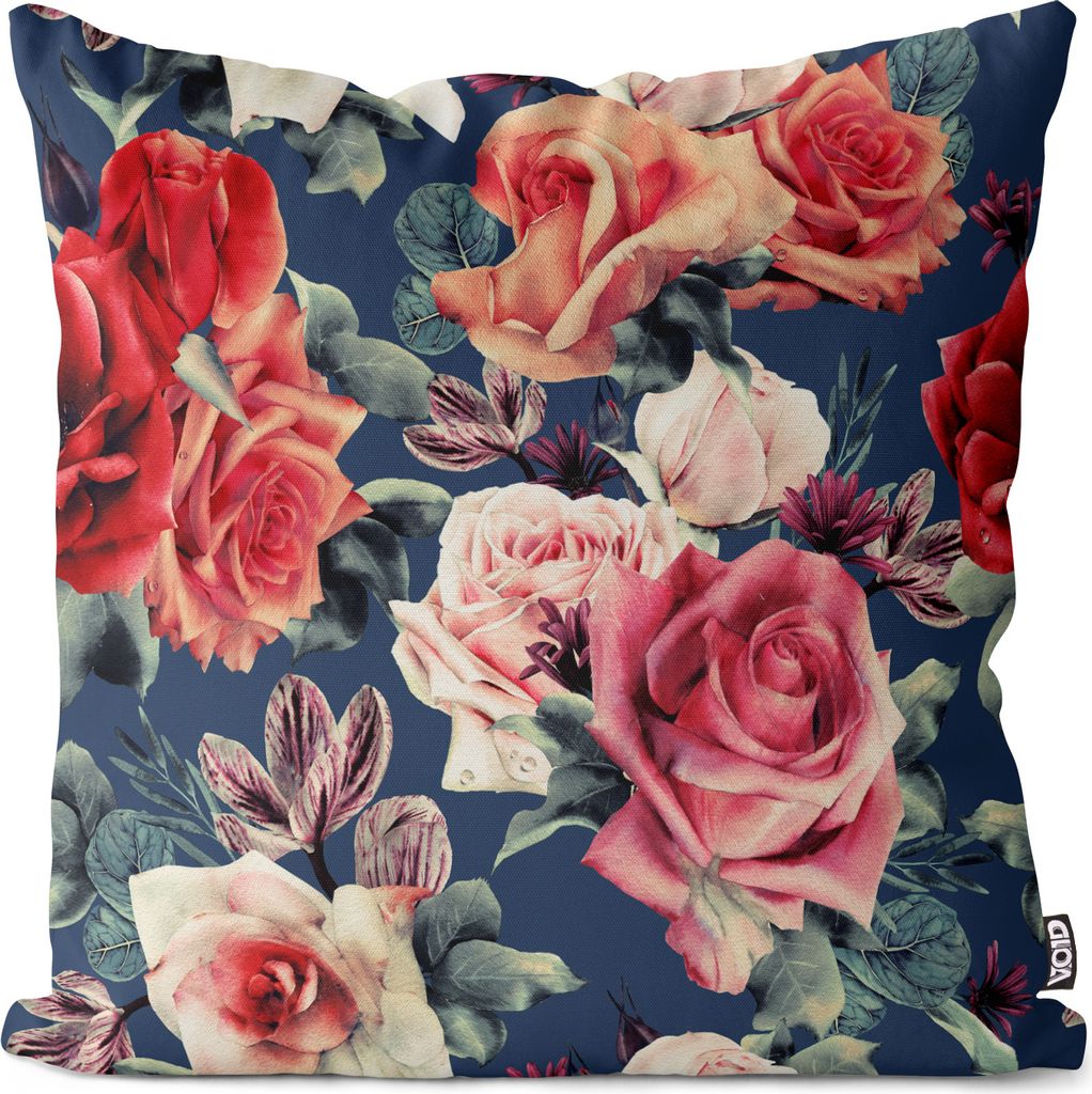 VOID Große Rosenblüten Kissenbezug Kissenhülle Sofakissen Kissen Deko Outdoor-Kissen Dekokissen
