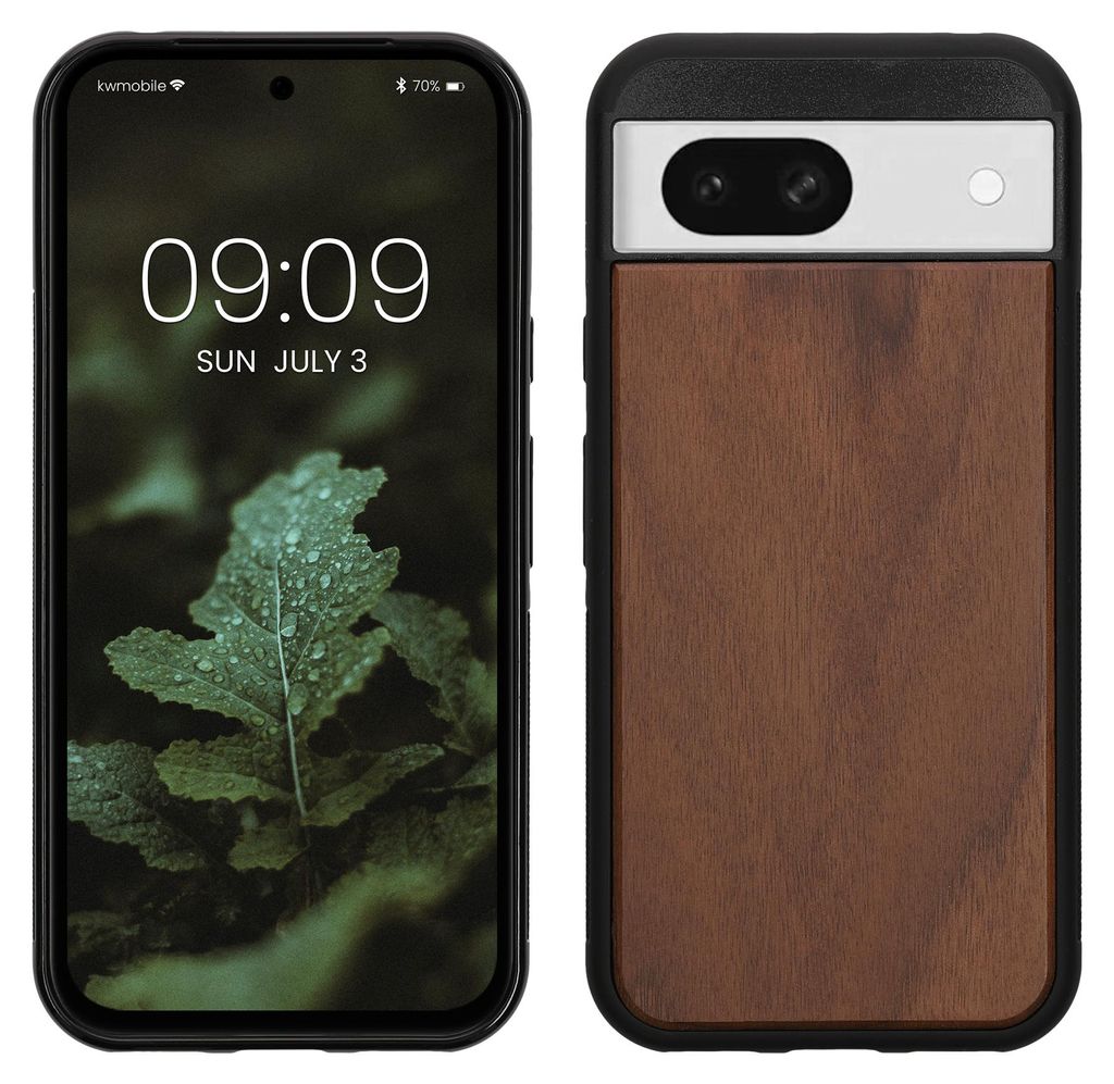 kwmobile Handyhülle für Google Pixel 8a Hülle Holz - Case Produktbild 