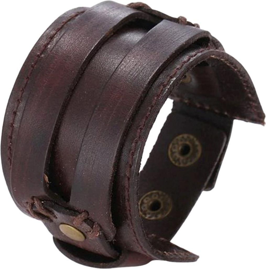 Kunstlederarmband schwarz Miniblings Herrenarmband Armband Rock Breite: 4,5cm