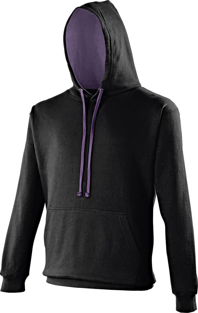 Awdis Kapuzenpullover / Kapuzen-Sweatshirt RW165 (L) (Schwarz/Violett)