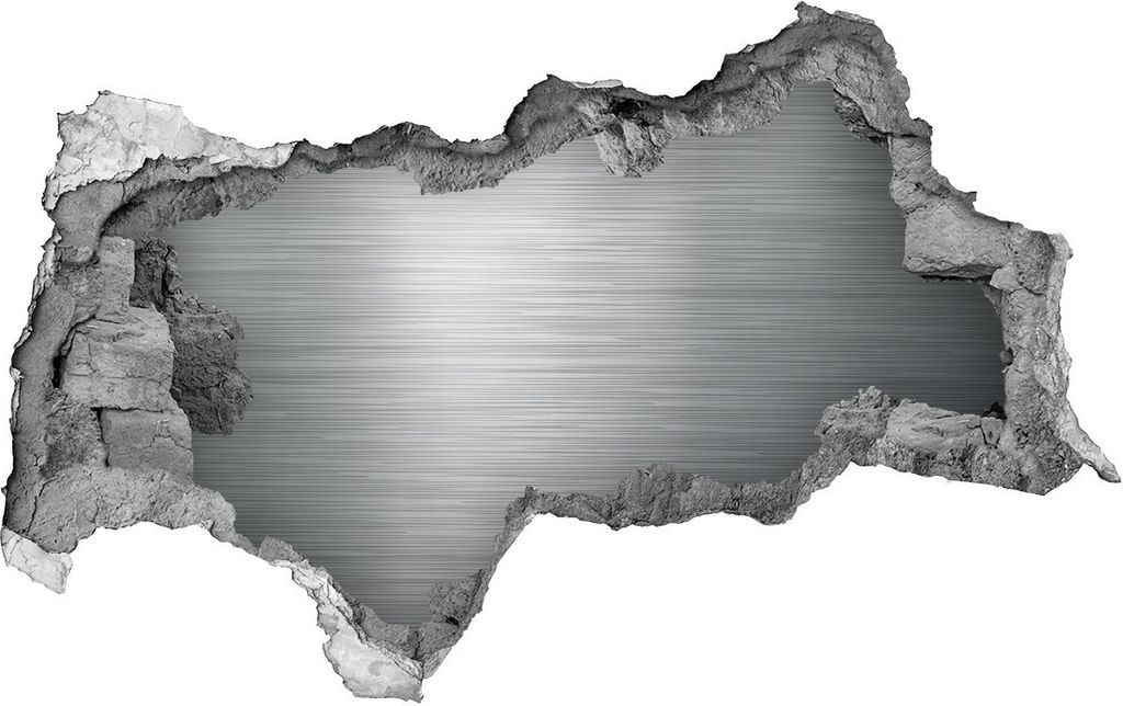 Selbstklebender Loch-3D-Aufkleber 95x73 cm Metall-Hintergrund