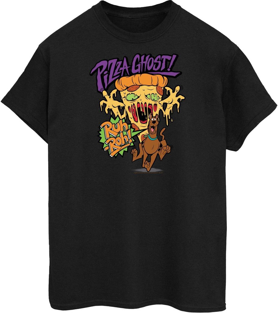 Scooby Doo - "Pizza Ghost" T-Shirt für Herren BI639 (S) (Schwarz)