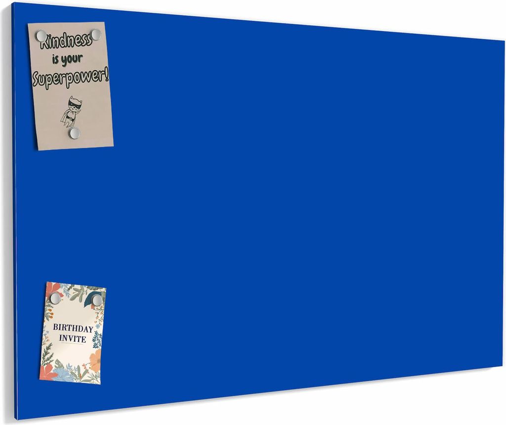 Magnettafel 60x40cm magnetisch & beschreibbar Metall-Board - Dunkelblauer Hintergrund II