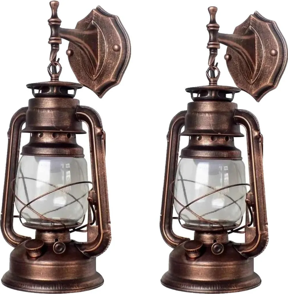 Applique murale gain de place style rétro bronze pour couloir étroit 2pcs