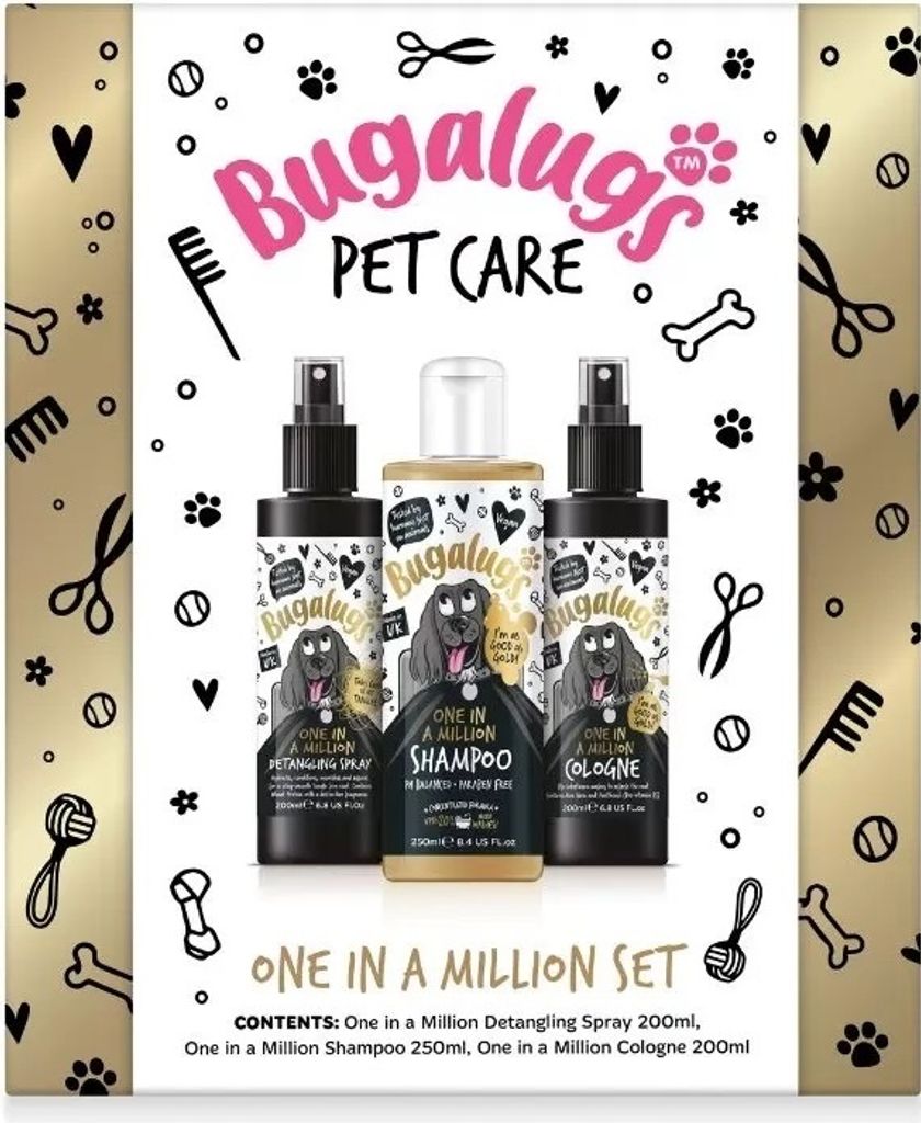 Bugalugs Hundepflege-Set Shampoo Entwirrer und Parfüm One in a Million