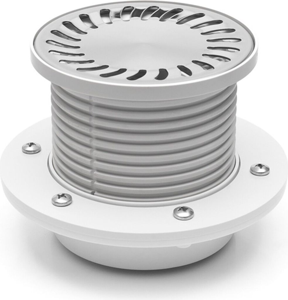 Duschablauf Edelstahl 137mm rund DN 50 incl Dichtungsmatte 430 391 1