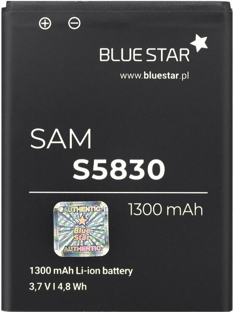 Bluestar Akku Ersatz kompatibel mit Samsung Galaxy Gio (S5670) 1300 mAh Austausch Batterie Accu EB494358VU