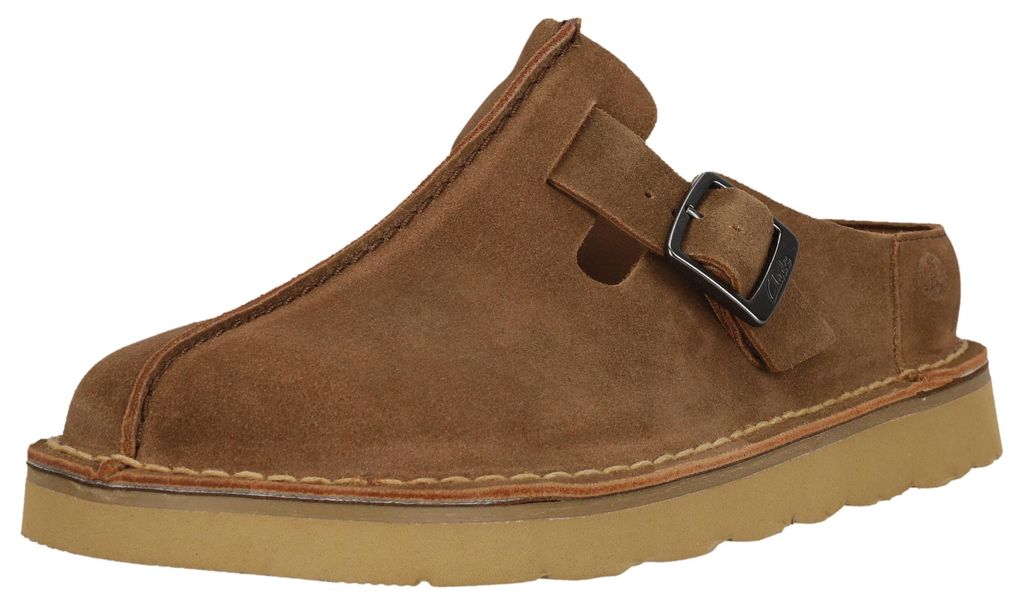 CLARKS Sandale Solsbury Mule mit superweichem Fußbett 1224 Cola Suede 42