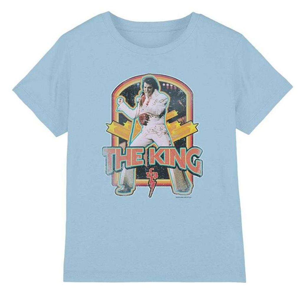 Elvis Presley - "King" T-Shirt für Kinder TV33521 (128) (Hellblau)