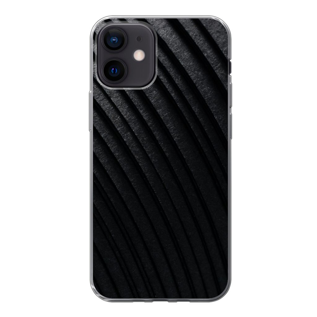 MuchoWow Handyhülle Schutzhülle Hülle für iPhone 12 Papier - Farbton - Abstrakt Silikon Softcase Handy Hülle - Schutzhülle