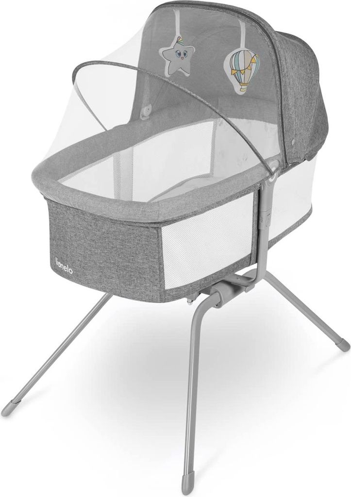 Zusammenklappbares Campingbett mit Schwingmechanismus und Matratze für Babys