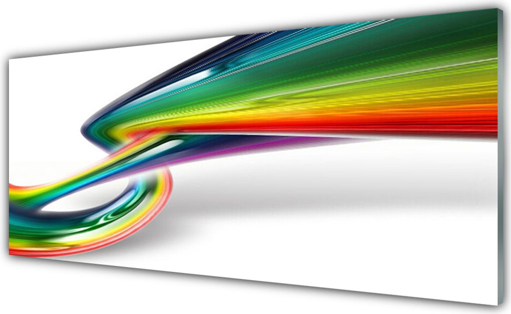 Küchenrückwand aus Glas 125x50cm Spritzschutz Abstrakter Regenbogen Kunst