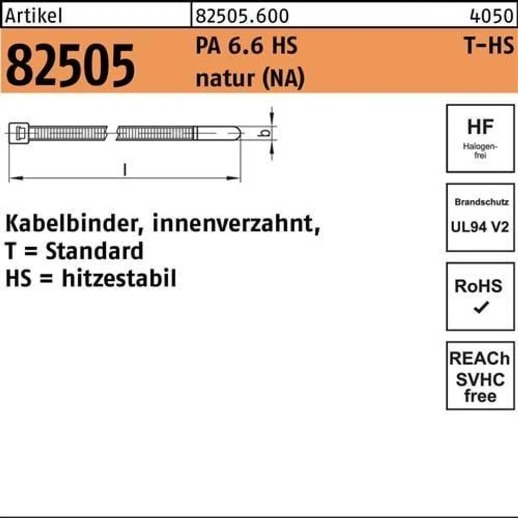 Hilka Tools Fascette Stringicavo In Nylon – Grigie, 4,5 X 250 Mm, Confezione Da 50 Pezzi