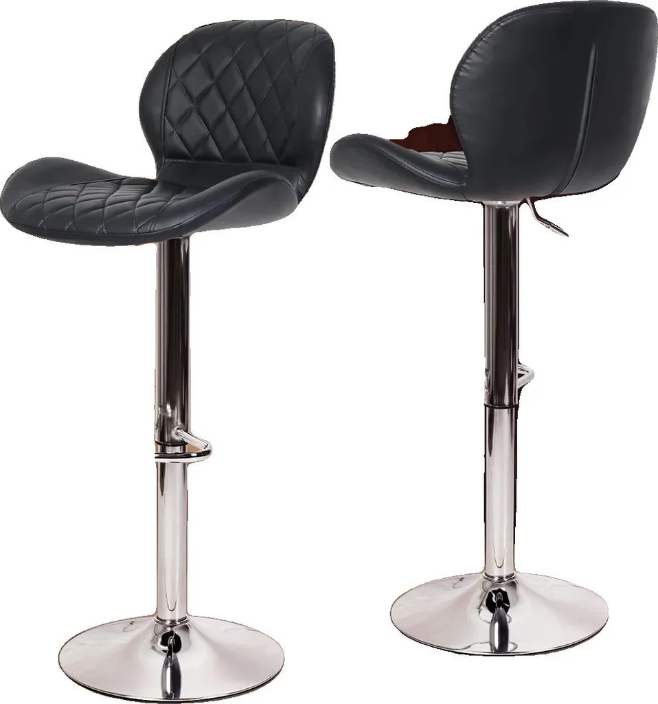 Tabouret de bar réglable pour îlot central, chaise haute de cuisine noire