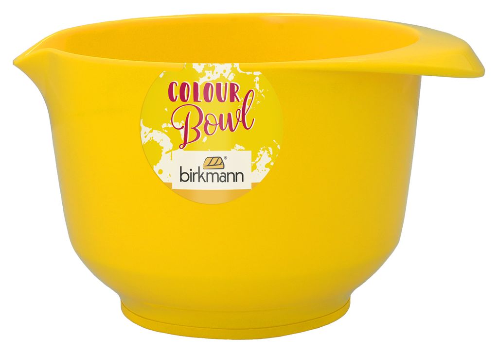 IRKMANN Rühr- und Servierschüssel, 1 Liter, gelb, aus Melamin, standfest, kratzfest, BPA-frei, 70881