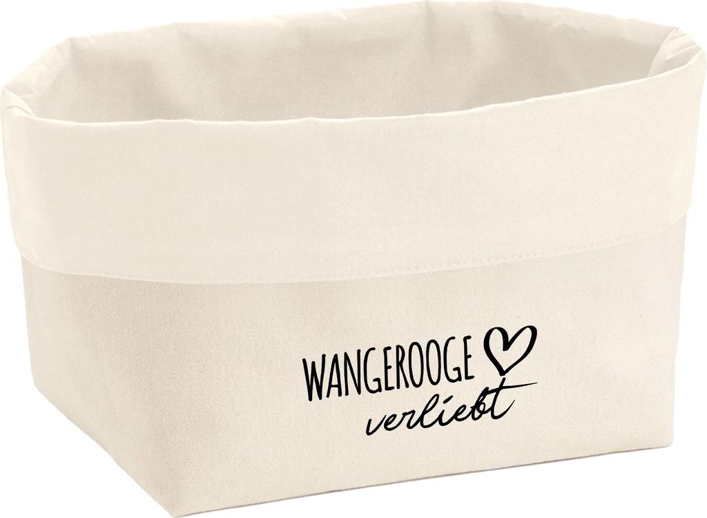 Huuraa Organizer Wangerooge verliebt 8 Liter Large Canvas Baumwolle Utensilo Geschenkidee