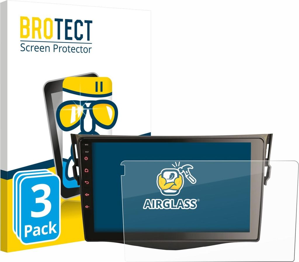 3x BROTECT Schutzglas für Erisin ES893AR 9" Schutzfolie Panzer Folie Glas Display Schutz klar