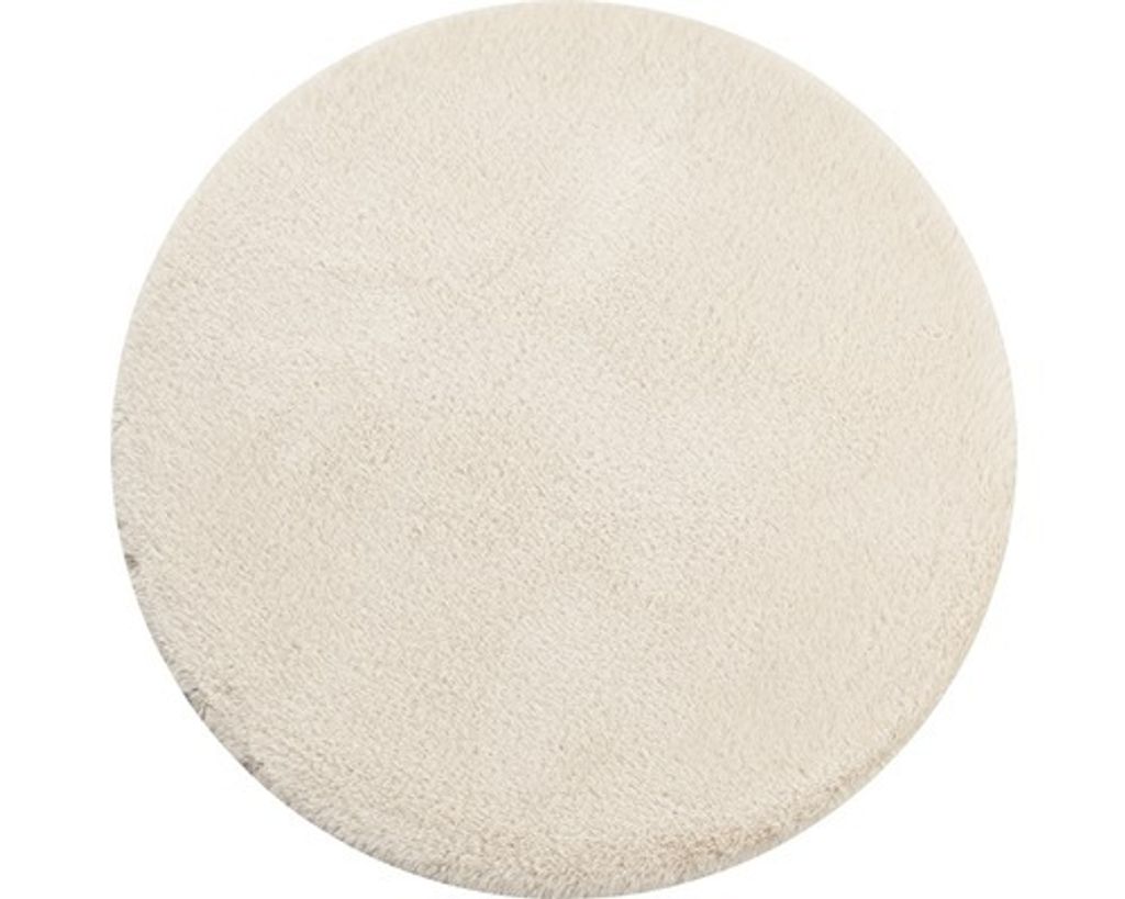 Hochflor Teppich Romance beige rund Ø 80 cm