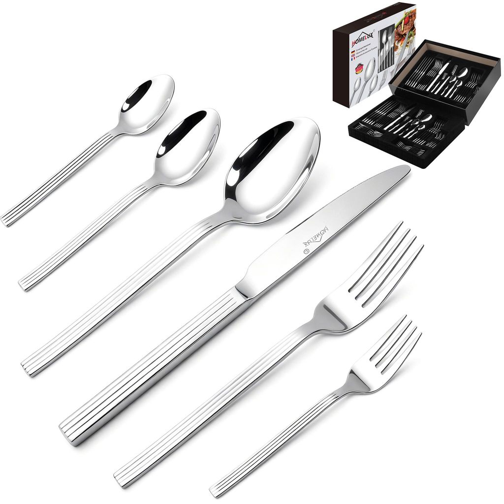 Besteck Set 12 Personen,72-tlg Edelstahl Besteckset,Cutlery Produktbild 