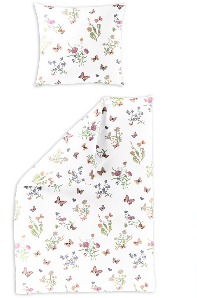 Bierbaum Mako-Satin Bettwäsche - bunte Blümchen, Produktbild 