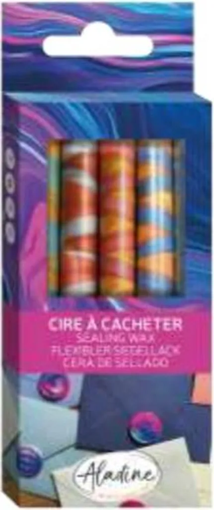 Set de 5 crayons cire pour effet marbré Aladine - Loisirs créatifs DIY